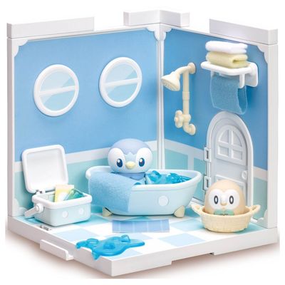 Takaratomy A.R.T.S Pokemon PokePeace House - Piplup &amp; Rowlet in the Bath