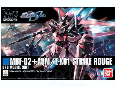 Mobile Suit Gundam SEED HGCE MBF-02+AQM/E-X01 Strike Rouge 1/144 Scale Model Kit