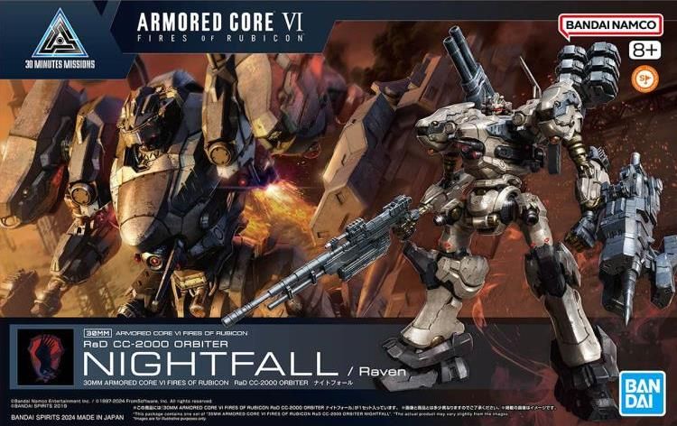 Armored Core VI: Fires of Rubicon 30 Minutes Missions RaD CC-2000 Orbiter Nightfall Model Kit