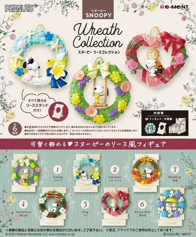 Re-Ment Snoopy Wreath Collection