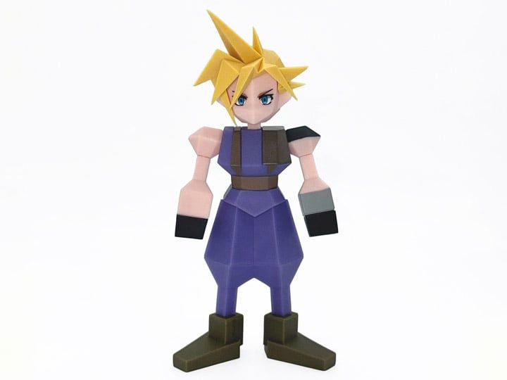 Final Fantasy VII Cloud Strife Polygon Soft Vinyl Figure Final Fantasy VII Cloud Strife Polygon Soft Vinyl Figure