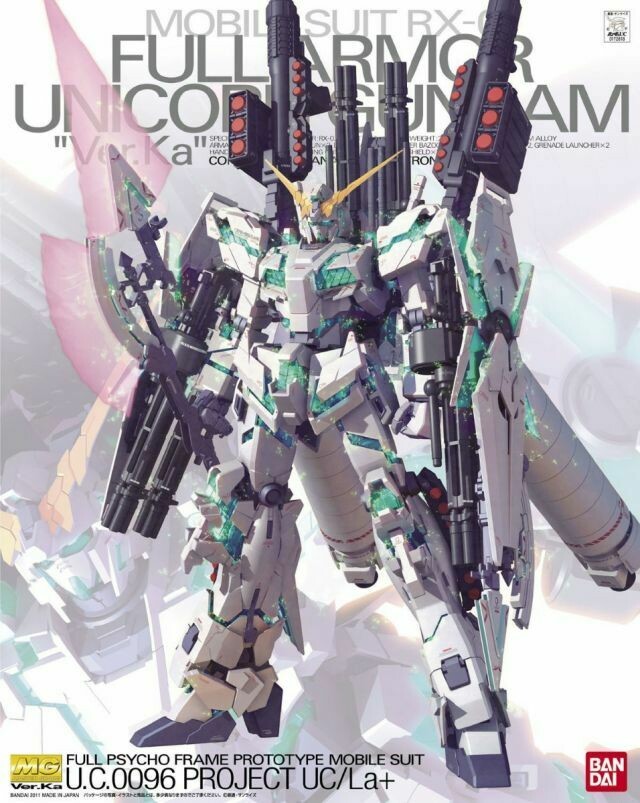 Mobile Suit Gundam Unicorn MG RX-0 Full Armor Unicorn Gundam (Ver.Ka) 1/100 Scale Model Kit Mobile Suit Gundam Unicorn MG RX-0 Full Armor Unicorn Gundam (Ver.Ka) 1/100 Scale Model Kit