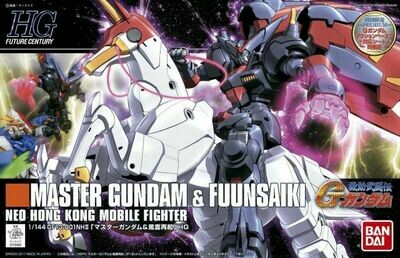 Mobile Fighter G Gundam HGFC Master Gundam &amp; Fuunsaiki 1/144 Scale Model Kit