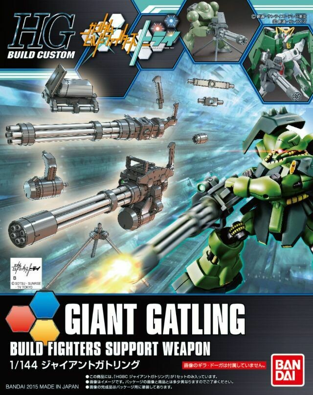 Mobile Suit Gundam HGBC Giant Gatling 1/144 Scale Model Kit