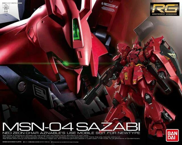 Mobile Suit Gundam: Char's Counterattack RG #29 MSN-04 Sazabi 1/144 Scale Model Kit Mobile Suit Gundam: Char's Counterattack RG #29 MSN-04 Sazabi 1/144 Scale Model Kit
