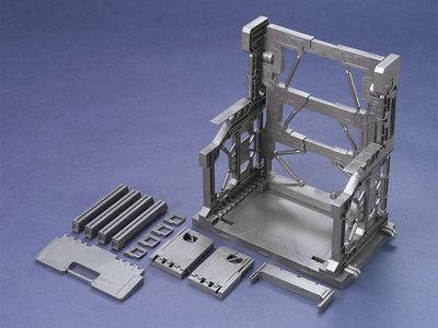 Builders Parts System Base 001 (Gun Metallic) 1/144 Scale Accessory Model Kit