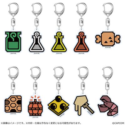 Monster Hunter Wilds Item icon Acrylic Keychain Monster Hunter Wilds Item icon Acrylic Keychain