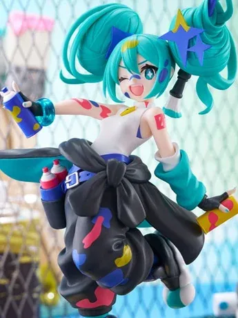 Vocaloid Muchute Hatsune Miku (Paint Girl Another Color Ver.) Figure