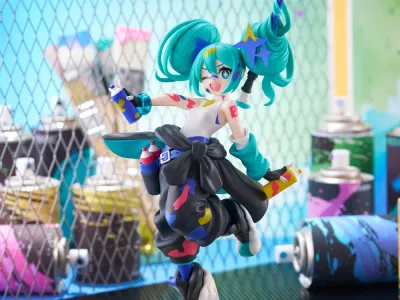 Vocaloid Muchute Hatsune Miku (Paint Girl Another Color Ver.) Figure