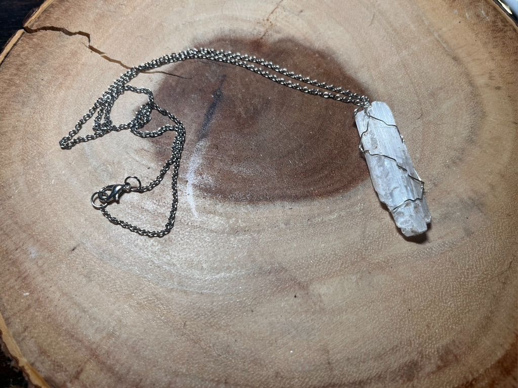 Selenite Wrapped Necklace