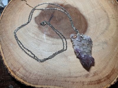 Wrapped Thunder Bay Amethyst Necklace