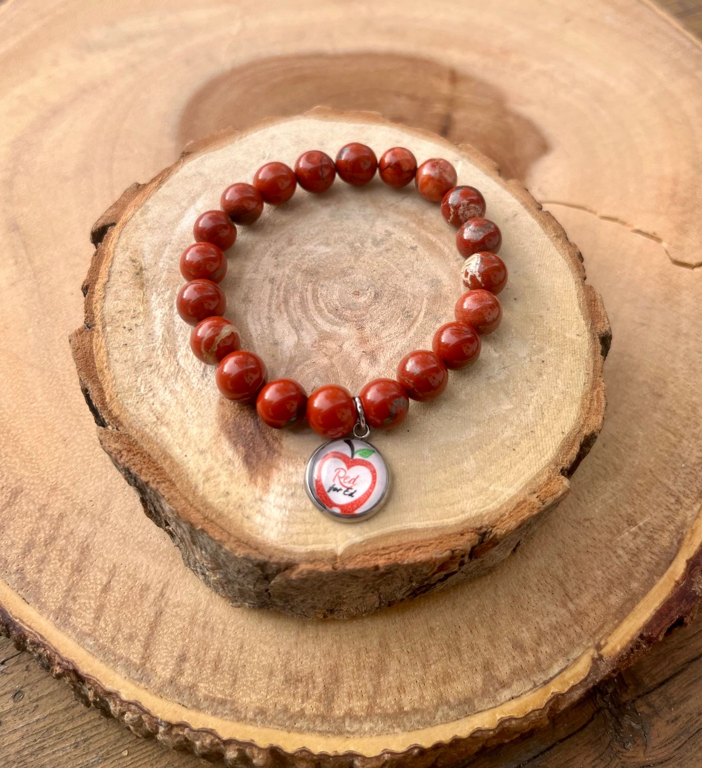 &quot;Red for Ed&quot; Red Jasper Bracelet