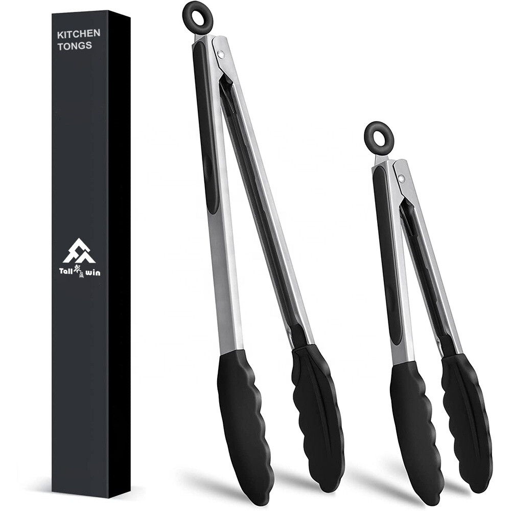 Silicone Tongs for Cooking, on-Stick Stainless Steel