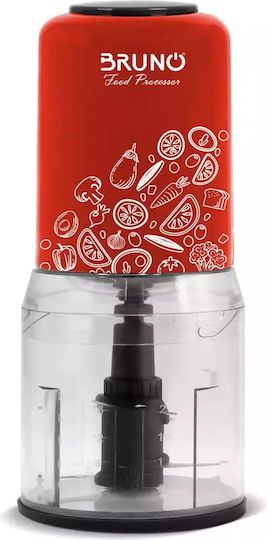 BRUNO πολυκόπτης BRN-0089, 2 ταχύτητες, 400W, 500ml, 4 λεπίδες, κόκκινος