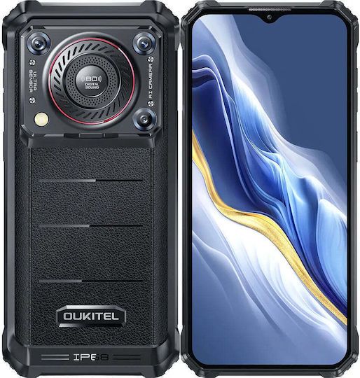 OUKITEL smartphone WP36 με ηχείο 3.5W, 6.52", 8/128GB, 10600mAh, IP68/IP69K, μαύρο