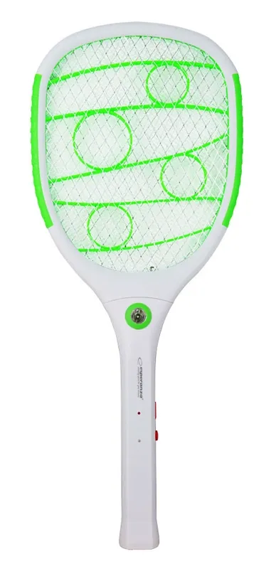 ESPERANZA ηλεκτρική ρακέτα εντόμων EHQ010G με LED φακό, 3W, 3500V, 1200mAh, λευκή