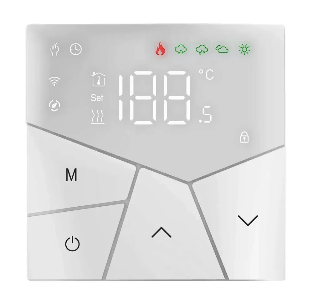 Smart θερμοστάτης πετρελαίου BHT-15GBLW, WiFi, χωνευτός, λευκός