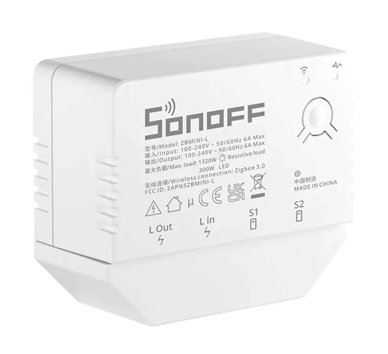 SONOFF smart διακόπτης ZBMINI-L, 1-gang, ZigBee 3.0, λευκός