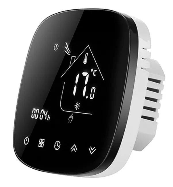 Smart θερμοστάτης πετρελαίου BHT-001-GBLW, WiFi, χωνευτός, μαύρος