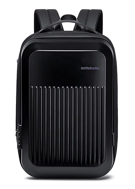ARCTIC HUNTER τσάντα πλάτης B00487 με θήκη laptop 15.6", λουκέτο TSA, 22L, μαύρη