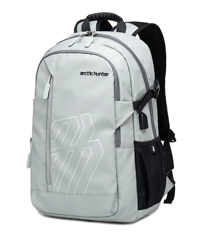 ARCTIC HUNTER τσάντα πλάτης B00387 με θήκη laptop 15.6", 26L, USB, γκρι