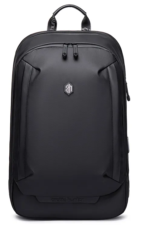 ARCTIC HUNTER τσάντα πλάτης B00443 με θήκη laptop 15.6, USB, 19L, μαύρη
