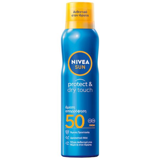 Nivea Protect & Dry Touch Αδιάβροχο Αντηλιακό Mist για το Σώμα SPF50 200ml