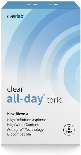 Clearlab Clear All Day Toric 3 Μηνιαίοι Αστιγματικοί Φακοί Επαφής
