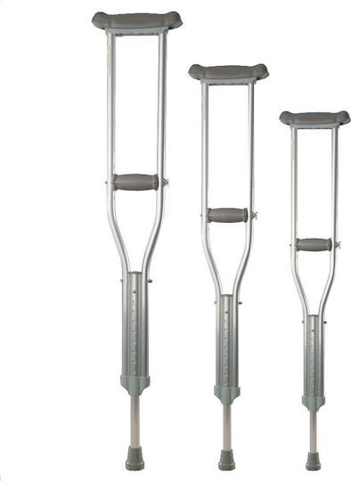 Anatomic Help Πατερίτσες Μεταλλικές Γίγας Ρυθμιζόμενες Γκρι 0622
