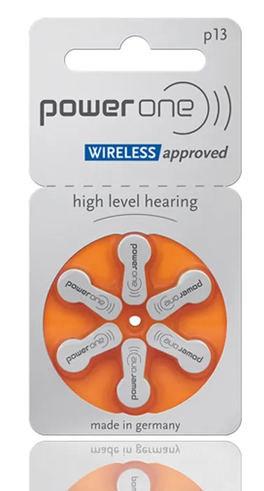 POWER ONE μπαταρίες ακουστικών βαρηκοΐας P13, mercury free, 1.45V, 6τμχ