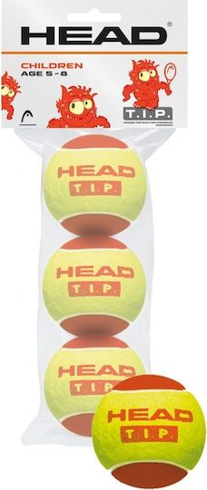 Head T.I.P. Red Μπαλάκια Τένις Παιδικά 3τμχ
