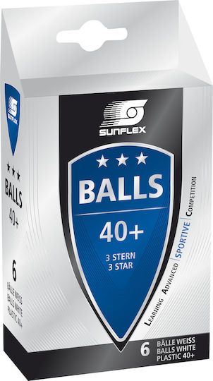 Sunflex 97252 Μπαλάκια Ping Pong 3-Star 6τμχ