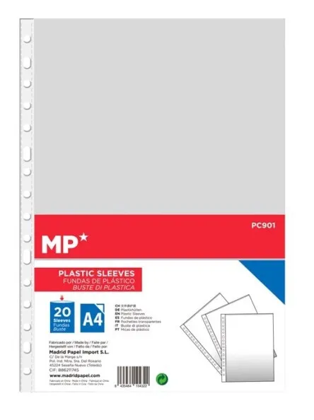 MP διαφάνειες PC901, A4 21x29.7cm, 20τμχ