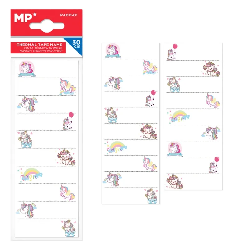 MP θερμοκολλητικές ετικέτες ρούχων unicorn PA011-01, 19τμχ