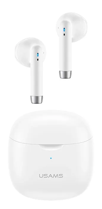 USAMS earphones IA04 με θήκη φόρτισης, True Wireless, Φ13mm, λευκά