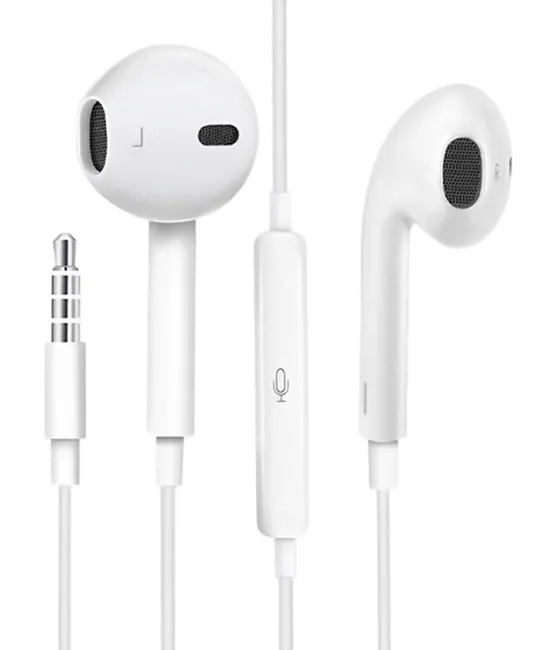 USAMS earphones με μικρόφωνο EP-22, 3.5mm σύνδεση, Φ14mm, 1.2m, λευκά