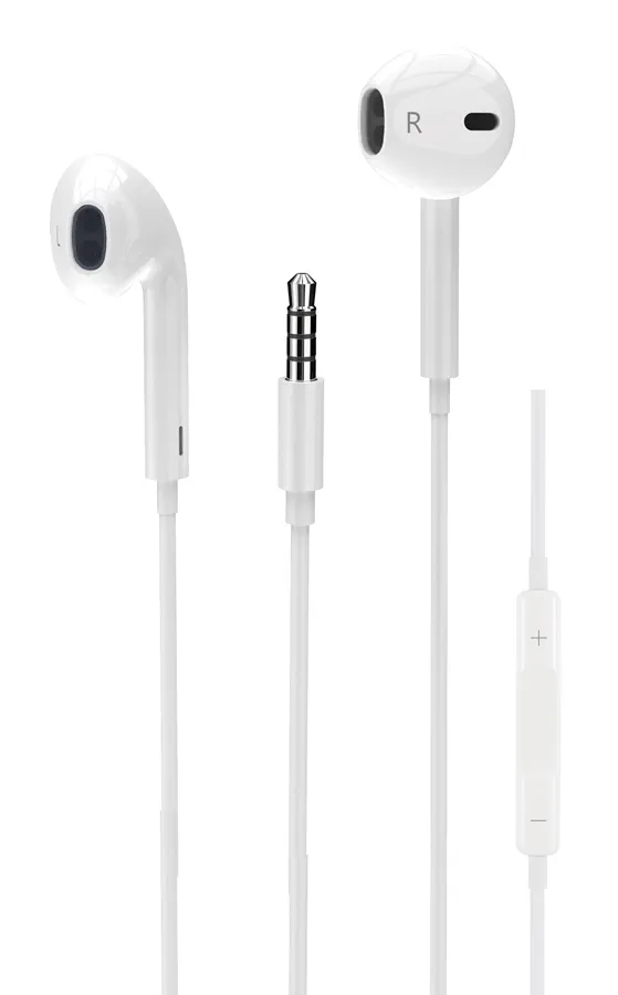 POWERTECH earphones με μικρόφωνο Classic, 3.5mm σύνδεση, 1.2m, λευκά