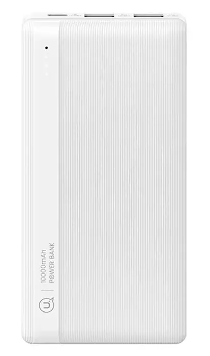USAMS power bank US-CD205, 2x USB θύρες εξόδου, 10000mAh, 10W, λευκό