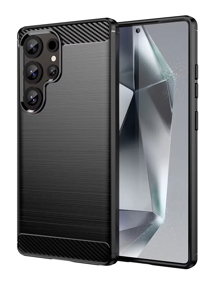 POWERTECH Θήκη Carbon MOB-2010 για Samsung S25 Ultra, μαύρη
