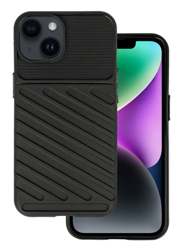 POWERTECH Θήκη Thunder MOB-1831 για iPhone 14, μαύρη