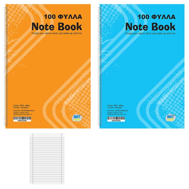 Τετράδια Σπιράλ 100φυλλα 17x25cm