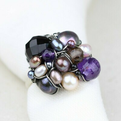 Kulturperler, onyx, ametyst, røgkvarts