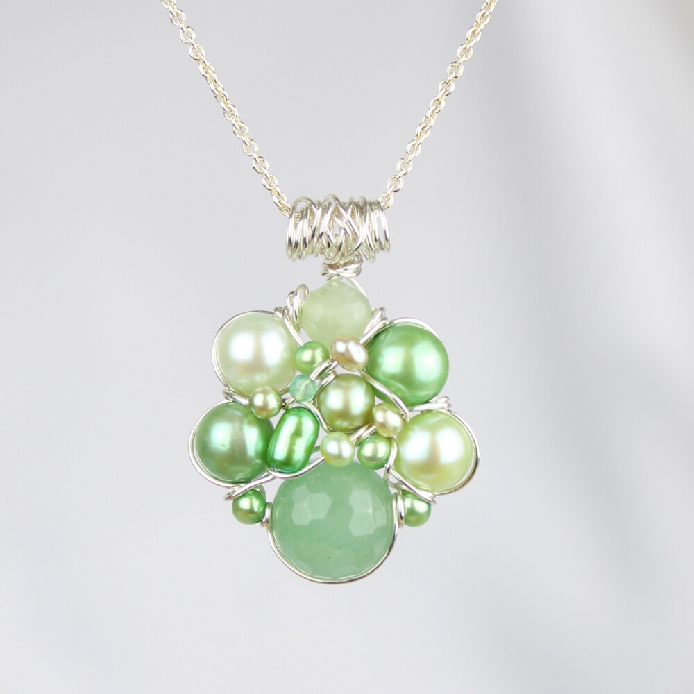 Grønne kulturperler, aventurin, mos-agat, serpentin