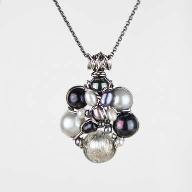 Sorte og grå kulturperler, Muranoglas og hæmatit