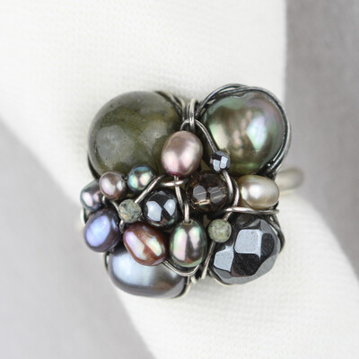 Kulturperler, labradorit, røgkvarts