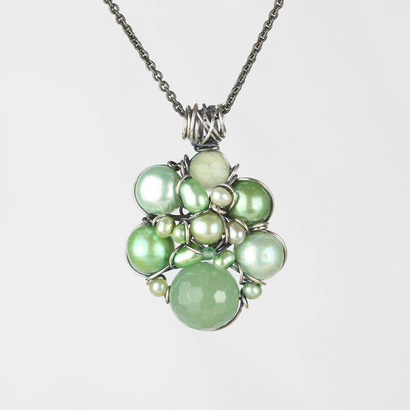 Grønne kulturperler, aventurin,  serpentin