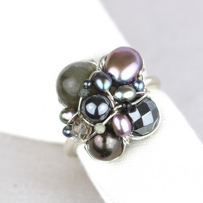 Kulturperler, labradorit, hæmatit