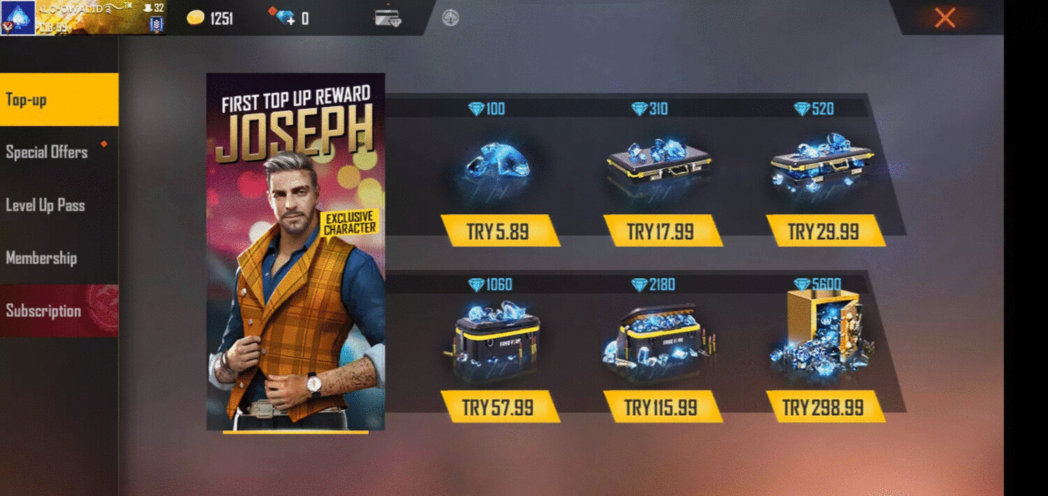 Free fire diamond