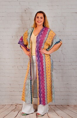 LOVE STICH METALLIC KAFTAN O/S