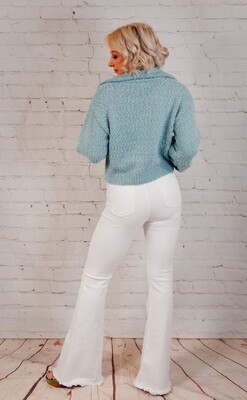 WHITE CLASSIC BELL BOTTOM JEAN